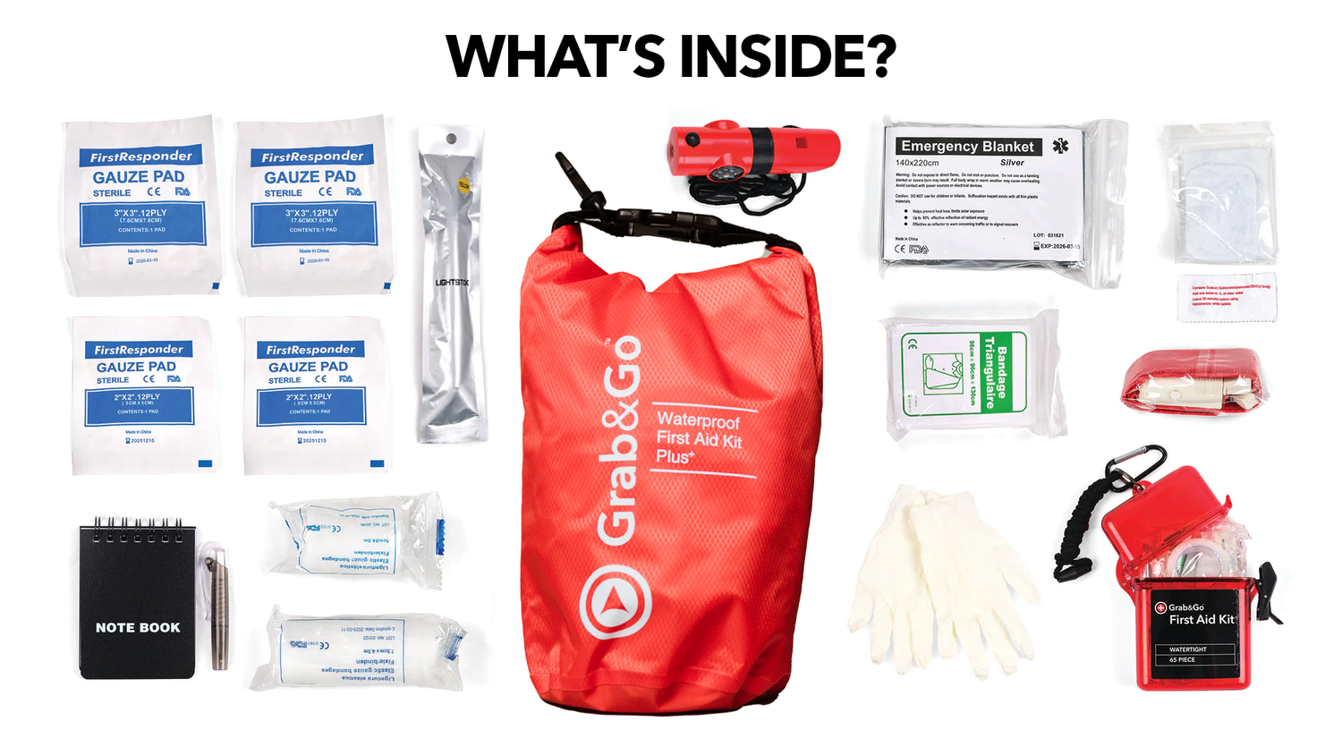 WATERPROOF FIRST AID KIT PLUS Grab Go NZ Ltd